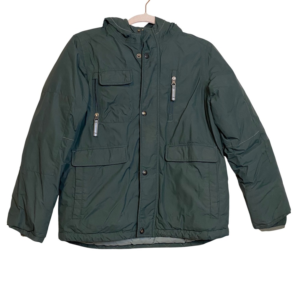 Lands End Kids Medium 10-12 Down Insulated Hooded Parka Jacket JT117